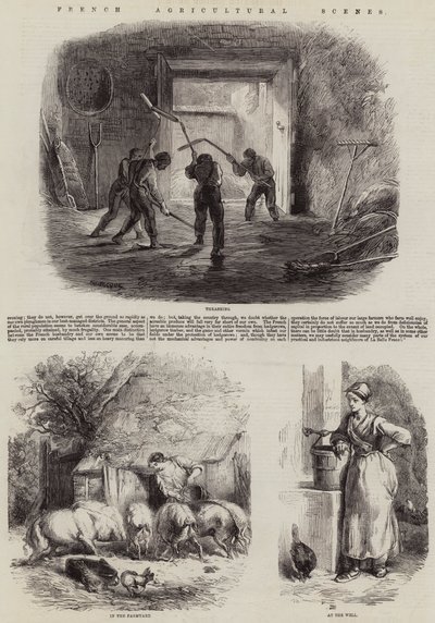 フランスの農業シーン 作： Charles Emile Jacque